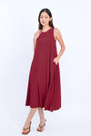AWE Dresses CLANDRA PIPING MIDAXI IN RED