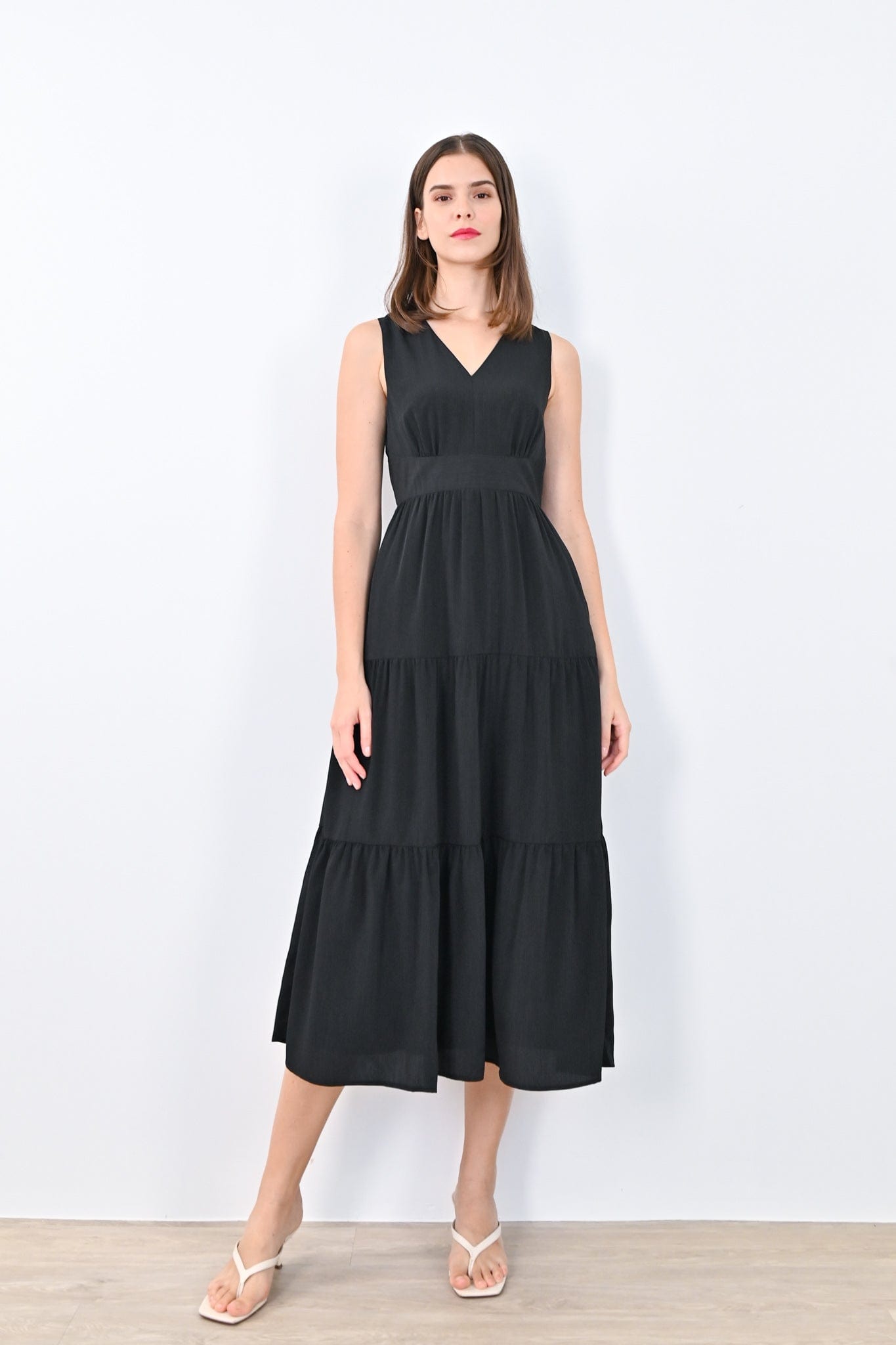 DREW TIERED MAXI IN BLACK – All Would Envy
