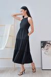 AWE Dresses ESTHER TIERED MIDAXI DRESS IN BLACK