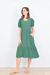 AWE Dresses HOLLY VALLEY-NECK DRESS IN GREEN