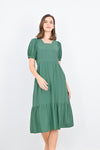 AWE Dresses HOLLY VALLEY-NECK DRESS IN GREEN