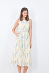 AWE Dresses KERIN ABSTRACT MIDAXI IN YELLOW