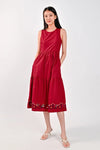 AWE Dresses LAINEY EMBROIDERY DRESS IN RED