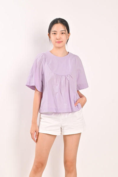 AWE Dresses PRAIRIE FLARE BLOUSE IN LILAC