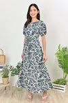 AWE Dresses ROXIE CUT-OUT MAXI DRESS IN FOLIAGE