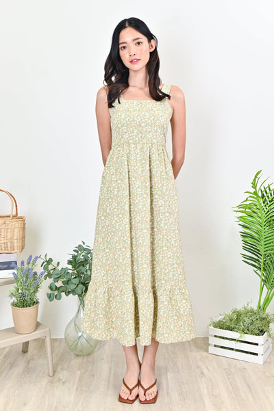 AWE Dresses SU-ANN THICK-STRAP DRESS IN GREEN