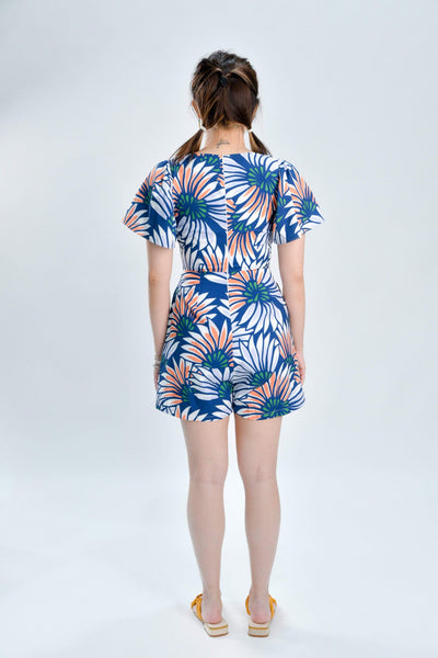 AWE Dresses VACATION TIERED PLAYSUIT IN BLUE