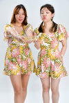 AWE Dresses VACATION TIERED PLAYSUIT IN YELLOW