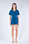 AWE One Piece SHER SLEEVED ROMPER IN TEAL