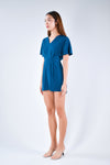 AWE One Piece SHER SLEEVED ROMPER IN TEAL