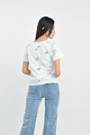AWE Shirts & Tops DINO SLEEVED TOP IN WHITE