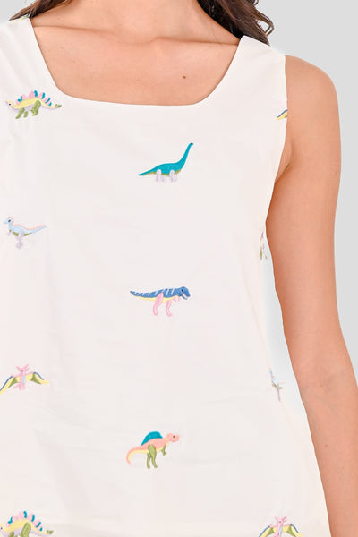 AWE Shirts & Tops DINO TWO-WAY TOP IN WHITE