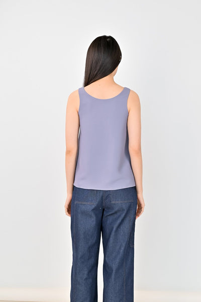 AWE Tops AWE BASIC TWO-WAY TOP IN DUSTY BLUE