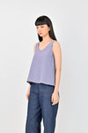 AWE Tops AWE BASIC TWO-WAY TOP IN DUSTY BLUE