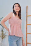AWE Tops CHRISTINE COLOUR BLOCK TOP IN PINK