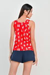 AWE Tops FUNNY BUNNY TWO-WAY TOP IN RED
