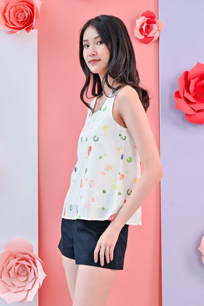 AWE Tops LUCKY KOI TWO-WAY TOP IN OFF-WHITE